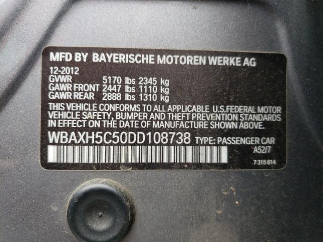 Photo 10 from auction – 2013 BMW 528 XI with VIN WBAXH5C50DD108738