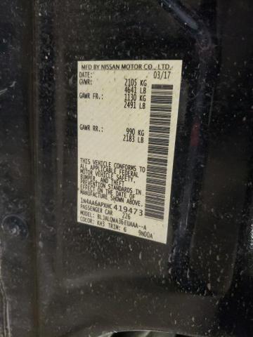 Photo 10 from auction – 2017 NISSAN MAXIMA 3.5 with VIN 1N4AA6APXHC419473