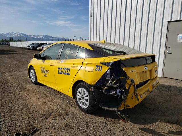 Photo 3 from auction – 2016 TOYOTA PRIUS with VIN JTDKBRFU8G3529898