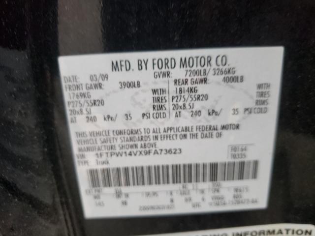 Photo 10 from auction – 2009 FORD F150 SUPER with VIN 1FTPW14VX9FA73623