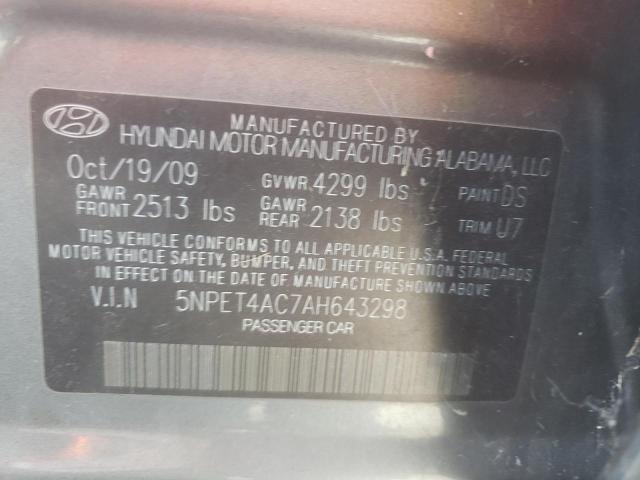 Photo 10 from auction – 2010 HYUNDAI SONATA GLS with VIN 5NPET4AC7AH643298