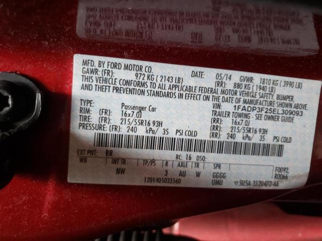 Photo 10 from auction – 2014 FORD FOCUS SE with VIN 1FADP3F25EL309093