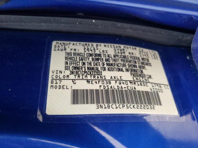Photo 10 from auction – 2012 NISSAN VERSA S with VIN 3N1BC1CP5CK222032
