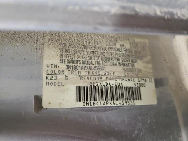 Photo 10 from auction – 2010 NISSAN VERSA S with VIN 3N1BC1APXAL459531