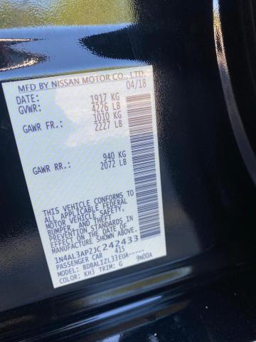 Photo 10 from auction – 2018 NISSAN ALTIMA 2.5 with VIN 1N4AL3AP2JC242433
