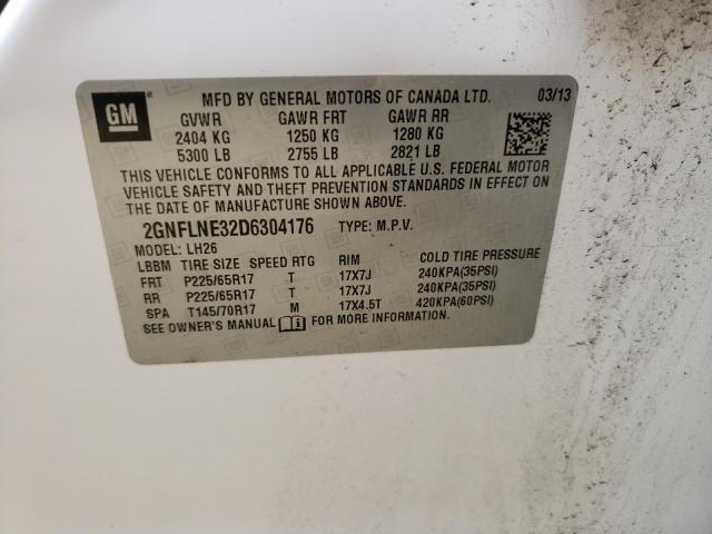 Photo 10 from auction – 2013 CHEVROLET EQUINOX LT with VIN 2GNFLNE32D6304176