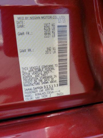 Photo 10 from auction – 2016 NISSAN ALTIMA 2.5 with VIN 1N4AL3AP4GN315153