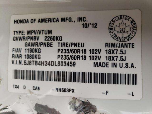Photo 10 from auction – 2013 ACURA RDX with VIN 5J8TB4H34DL803459