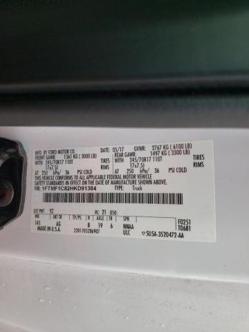 Photo 10 from auction – 2017 FORD F150 with VIN 1FTMF1C82HKD91384