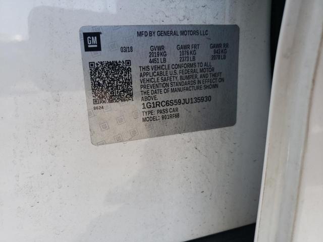 Photo 10 from auction – 2018 CHEVROLET VOLT LT with VIN 1G1RC6S59JU135930
