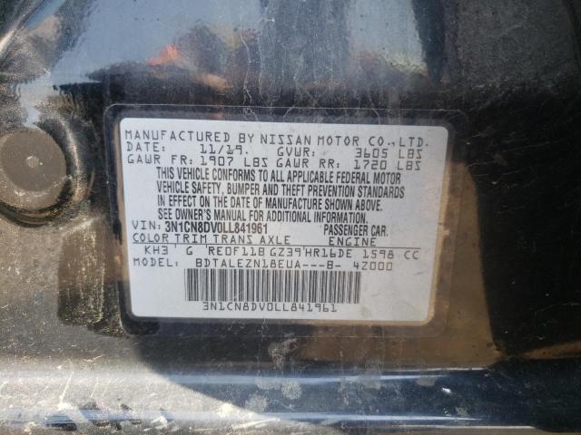 Photo 10 from auction – 2020 NISSAN VERSA S with VIN 3N1CN8DV0LL841961