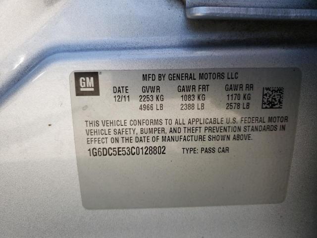 Photo 10 from auction – 2012 CADILLAC CTS with VIN 1G6DC5E53C0128802