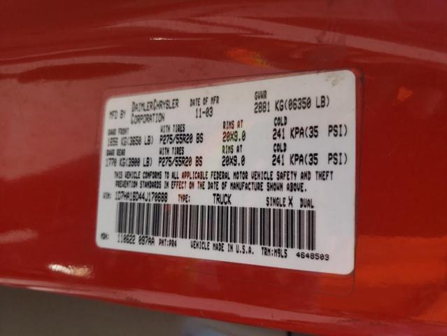 Photo 10 from auction – 2004 DODGE RAM 1500 S with VIN 1D7HA16D44J170688