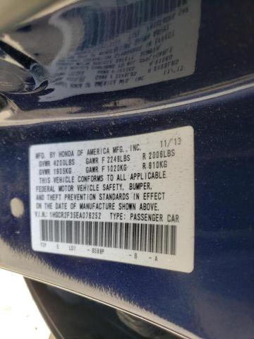 Photo 10 from auction – 2014 HONDA ACCORD LX with VIN 1HGCR2F35EA076252