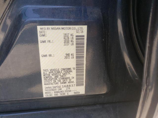 Photo 10 from auction – 2016 NISSAN ALTIMA 2.5 with VIN 1N4AL3AP5GC168837