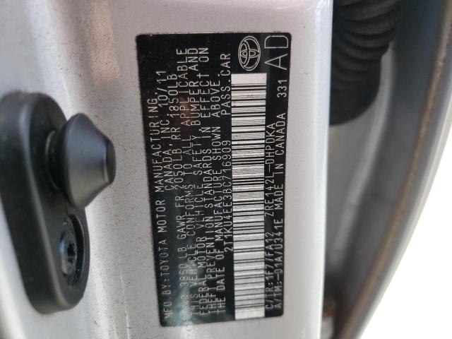 Photo 10 from auction – 2011 TOYOTA COROLLA MA with VIN 2T1KU4EE3BC716909