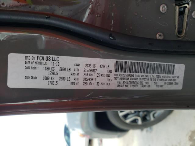 Photo 10 from auction – 2019 JEEP COMPASS TR with VIN 3C4NJDDB3KT661906
