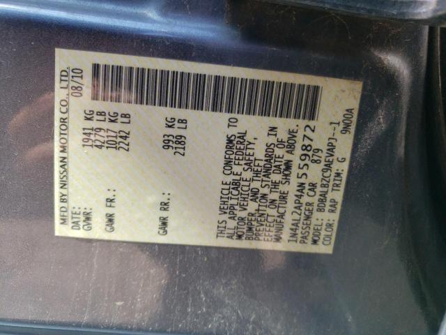 Photo 10 from auction – 2010 NISSAN ALTIMA with VIN 1N4AL2AP4AN559872