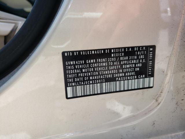 Photo 10 from auction – 2012 VOLKSWAGEN JETTA TDI with VIN 3VWLL7AJ5CM338013