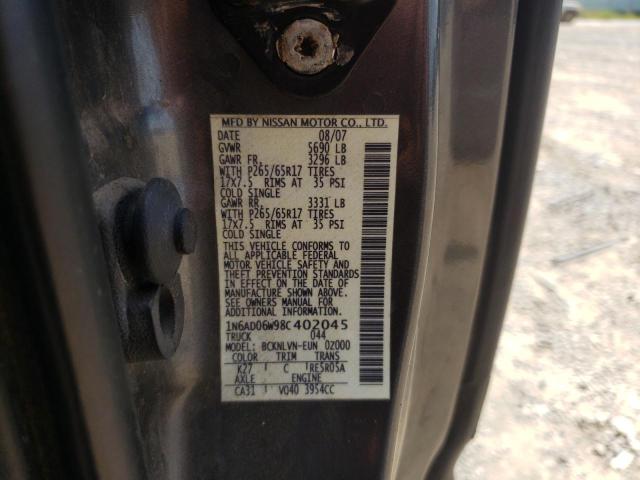 Photo 10 from auction – 2008 NISSAN FRONTIER K with VIN 1N6AD06W98C402045
