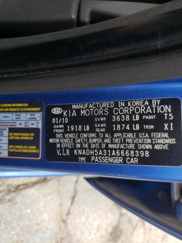 Photo 10 from auction – 2010 KIA RIO LX with VIN KNADH5A31A6668398