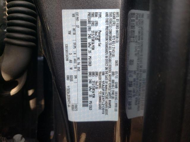 Photo 10 from auction – 2015 FORD FOCUS SE with VIN 1FADP3K2XFL213919