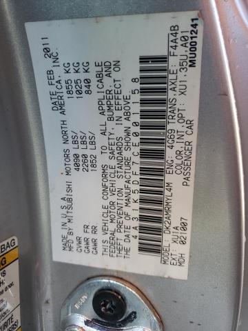 Photo 10 from auction – 2012 MITSUBISHI ECLIPSE GS with VIN 4A31K5DF7CE001158