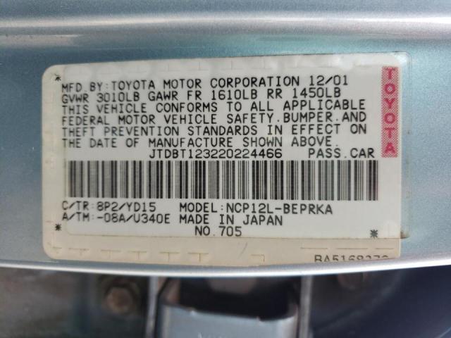 Photo 10 from auction – 2002 TOYOTA ECHO with VIN JTDBT123220224466