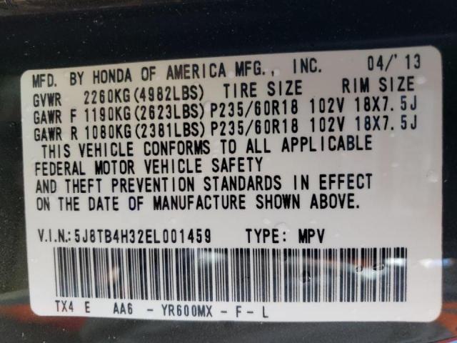 Photo 10 from auction – 2014 ACURA RDX with VIN 5J8TB4H32EL001459