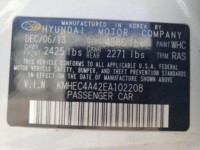 Photo 10 from auction – 2014 HYUNDAI SONATA HYB with VIN KMHEC4A42EA102208