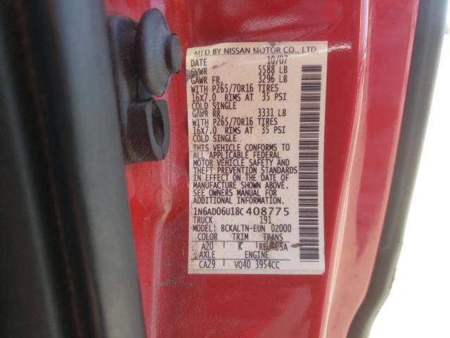 Photo 10 from auction – 2008 NISSAN FRONTIER K with VIN 1N6AD06U18C408775