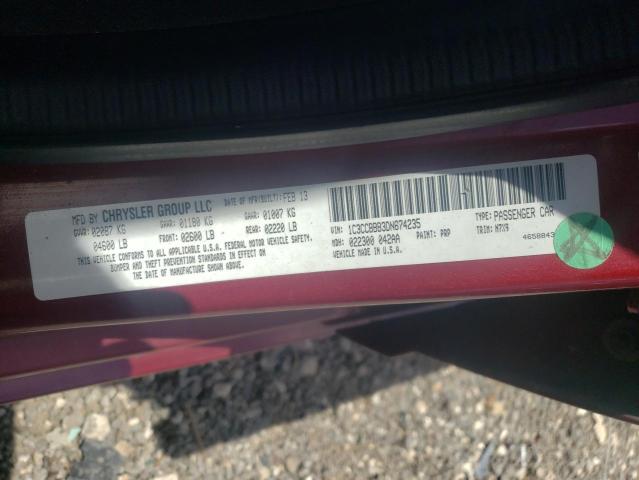 Photo 10 from auction – 2013 CHRYSLER 200 TOURIN with VIN 1C3CCBBB3DN674235