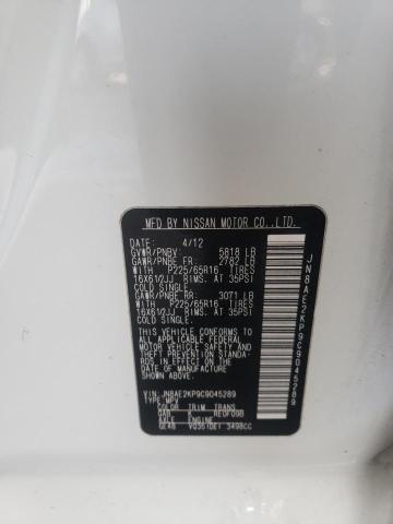 Photo 10 from auction – 2012 NISSAN QUEST S with VIN JN8AE2KP9C9045289