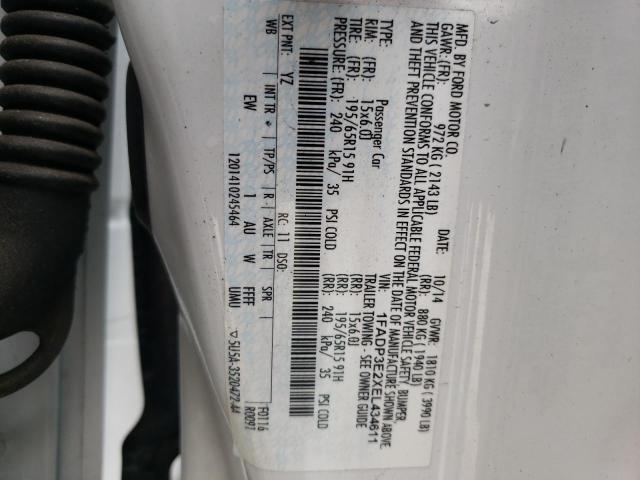 Photo 10 from auction – 2014 FORD FOCUS S with VIN 1FADP3E2XEL434611