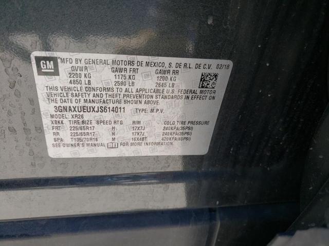 Photo 10 from auction – 2018 CHEVROLET EQUINOX LT with VIN 3GNAXUEUXJS614011