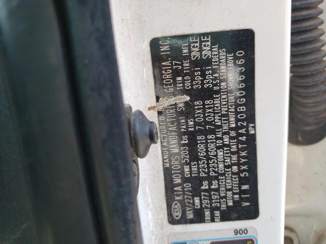 Photo 10 from auction – 2011 KIA SORENTO BA with VIN 5XYKT4A20BG066360