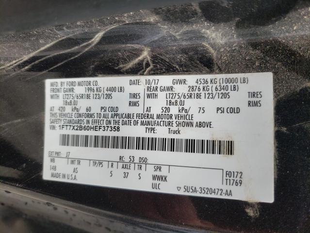 Photo 10 from auction – 2017 FORD F250 SUPER with VIN 1FT7X2B60HEF37358