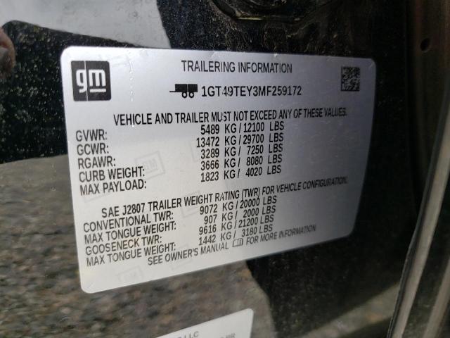 Photo 10 from auction – 2021 GMC SIERRA K35 with VIN 1GT49TEY3MF259172