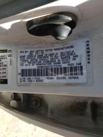 Photo 10 from auction – 2007 TOYOTA COROLLA CE with VIN 1NXBR32E07Z773753