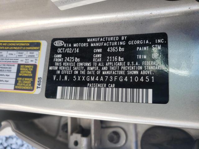 Photo 10 from auction – 2015 KIA OPTIMA LX with VIN 5XXGM4A73FG410451