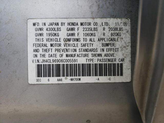 Photo 10 from auction – 2006 ACURA TSX with VIN JH4CL96906C005591