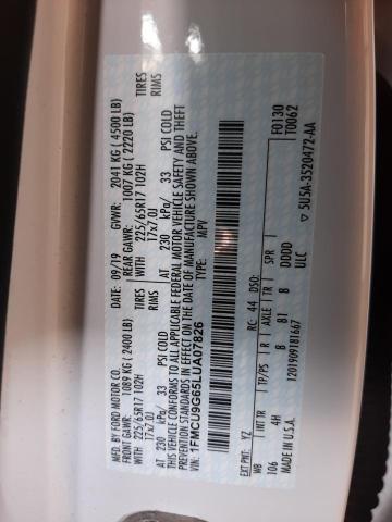 Photo 10 from auction – 2020 FORD ESCAPE SE with VIN 1FMCU9G65LUA07826