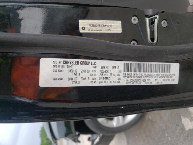 Photo 10 from auction – 2012 JEEP COMPASS LA with VIN 1C4NJDEB8CD514230