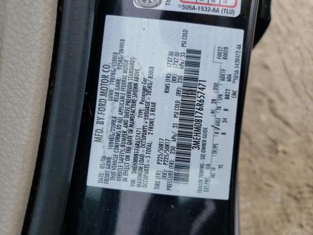 Photo 10 from auction – 2006 MERCURY MILAN PREM with VIN 3MEHM08176R657471