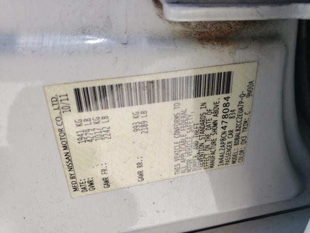 Photo 10 from auction – 2012 NISSAN ALTIMA BAS with VIN 1N4AL2AP8CN478084