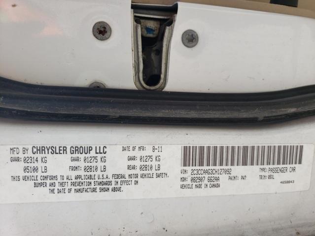 Photo 10 from auction – 2012 CHRYSLER 300 with VIN 2C3CCAAG3CH127092