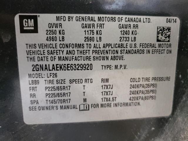 Photo 10 from auction – 2014 CHEVROLET EQUINOX LS with VIN 2GNALAEK6E6329920