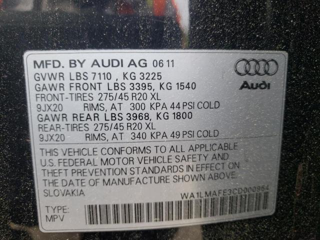 Photo 10 from auction – 2012 AUDI Q7 PREMIUM with VIN WA1LMAFE3CD000964