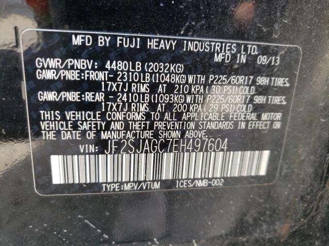 Photo 10 from auction – 2014 SUBARU FORESTER 2 with VIN JF2SJAGC7EH497604