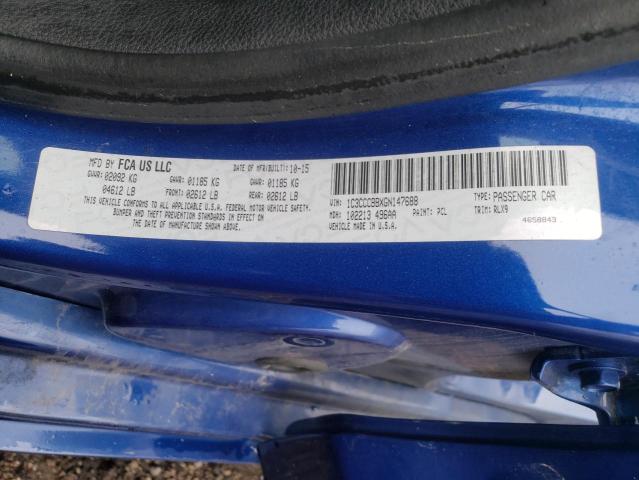 Photo 10 from auction – 2016 CHRYSLER 200 S with VIN 1C3CCCBBXGN147688